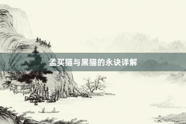 孟买猫与黑猫的永诀详解
